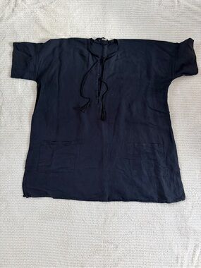 Emerson Fry Black Short-Sleeve Pullover with Front Pockets